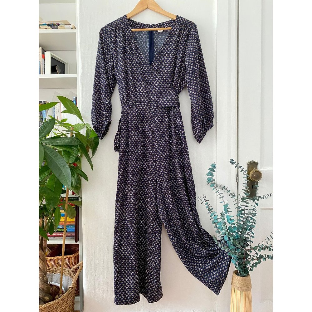 Gap Faux-Wrap Wide-Leg Jumpsuit